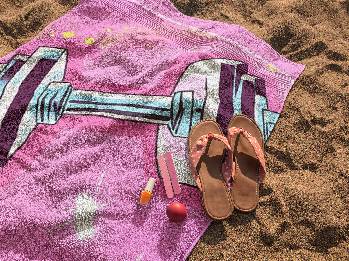 Barbell Babe V2 | Beach Towel