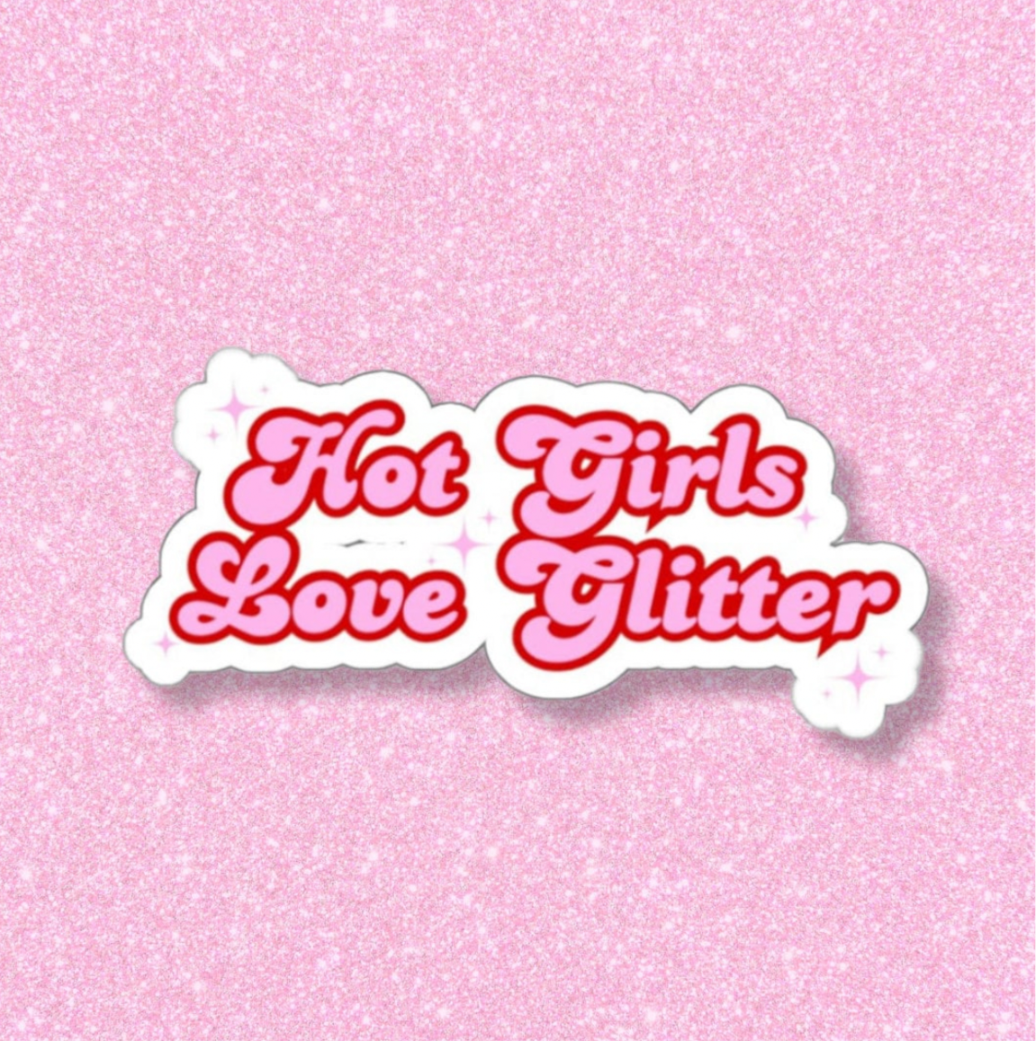 Love Glitter Sticker