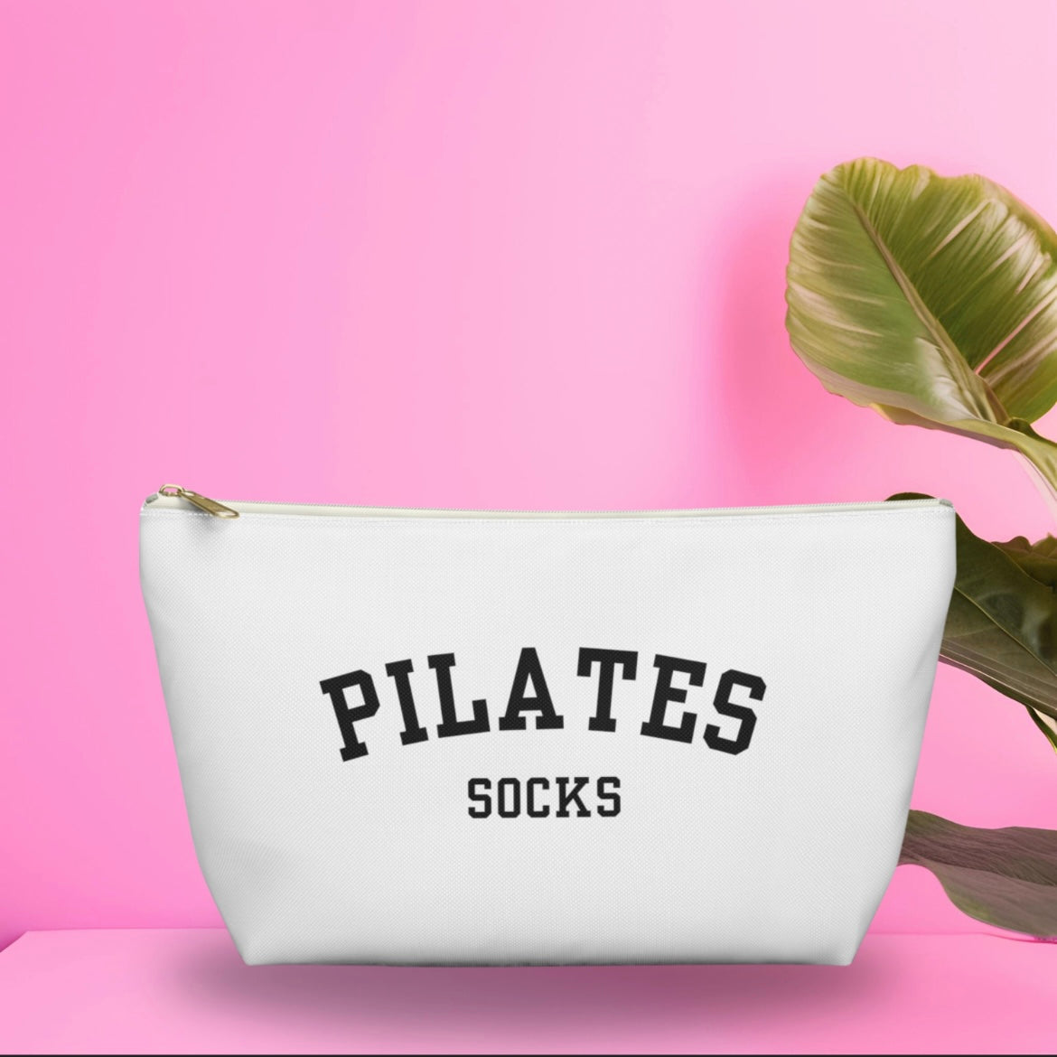 White Pilates Sock Bag