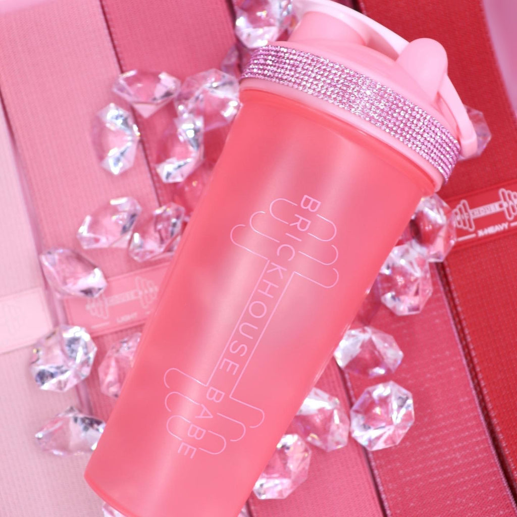 Bling Shaker Cup Fitness Gifts for Women Rhinestone Fitness Tumbler  Accessories Protein Mixer gym Girl Water Bottle Shaker Cup 